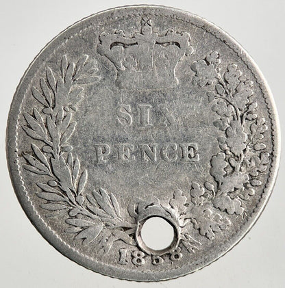 1858 Victoria Sixpence Silver Coin | Collectable Grade