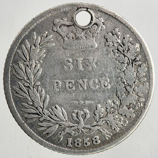 1858 Victoria Sixpence Silver Coin | Collectable Grade