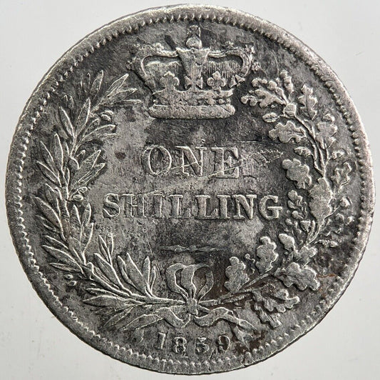 1859 Victoria Shilling Silver Coin | Collectable Grade | a5433