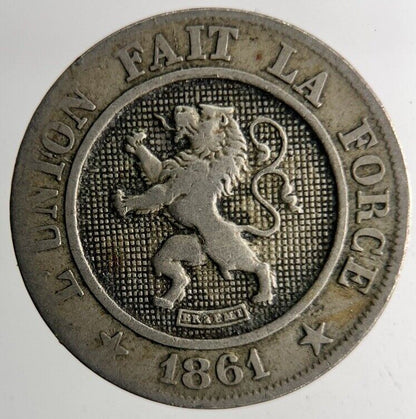 1861 Belgium 10 Centimes Coin | Collectable Grade
