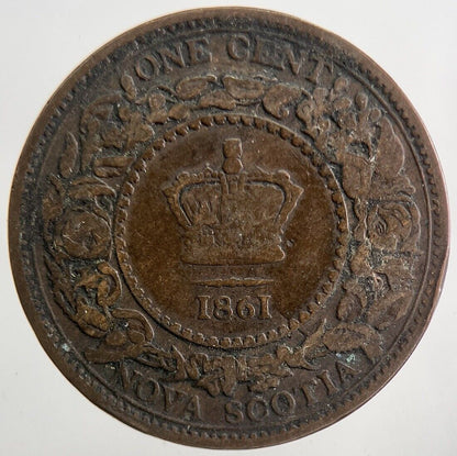 1861 Canada Nova Scotia 1 Cent Coin | Collectable Grade