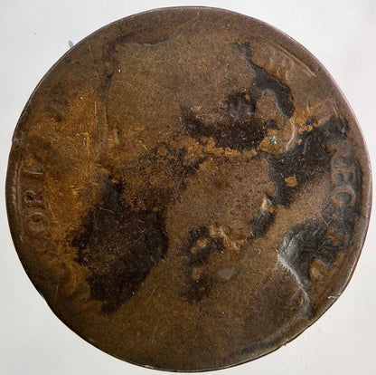 1860 Victoria One Penny Coin | Fair Grade