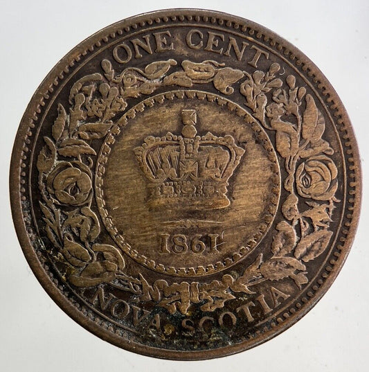 1861 Canada Nova Scotia One Cent Coin | Fine Collectable Grade