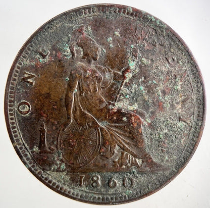 1860 Victoria One Penny Coin | Very High Grade