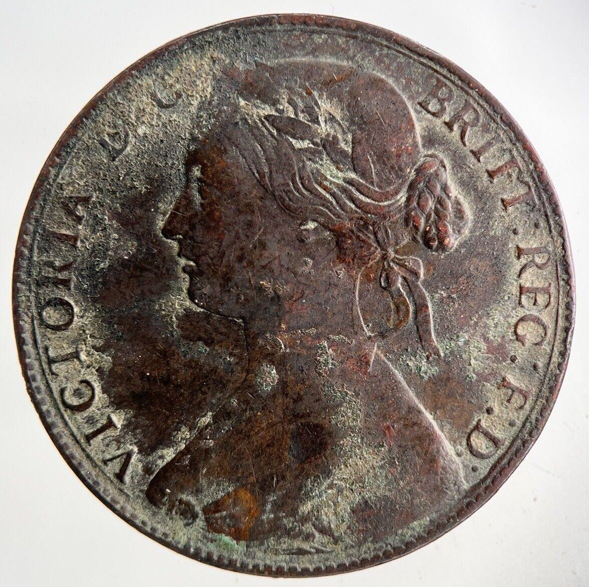 1860 Victoria One Penny Coin | Very High Grade