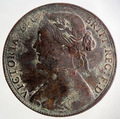 1860 Victoria One Penny Coin | Very High Grade