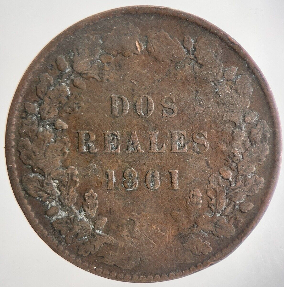 1861 Argentina Dos 2 Reales Cents Coin | Collectable Grade | a7116