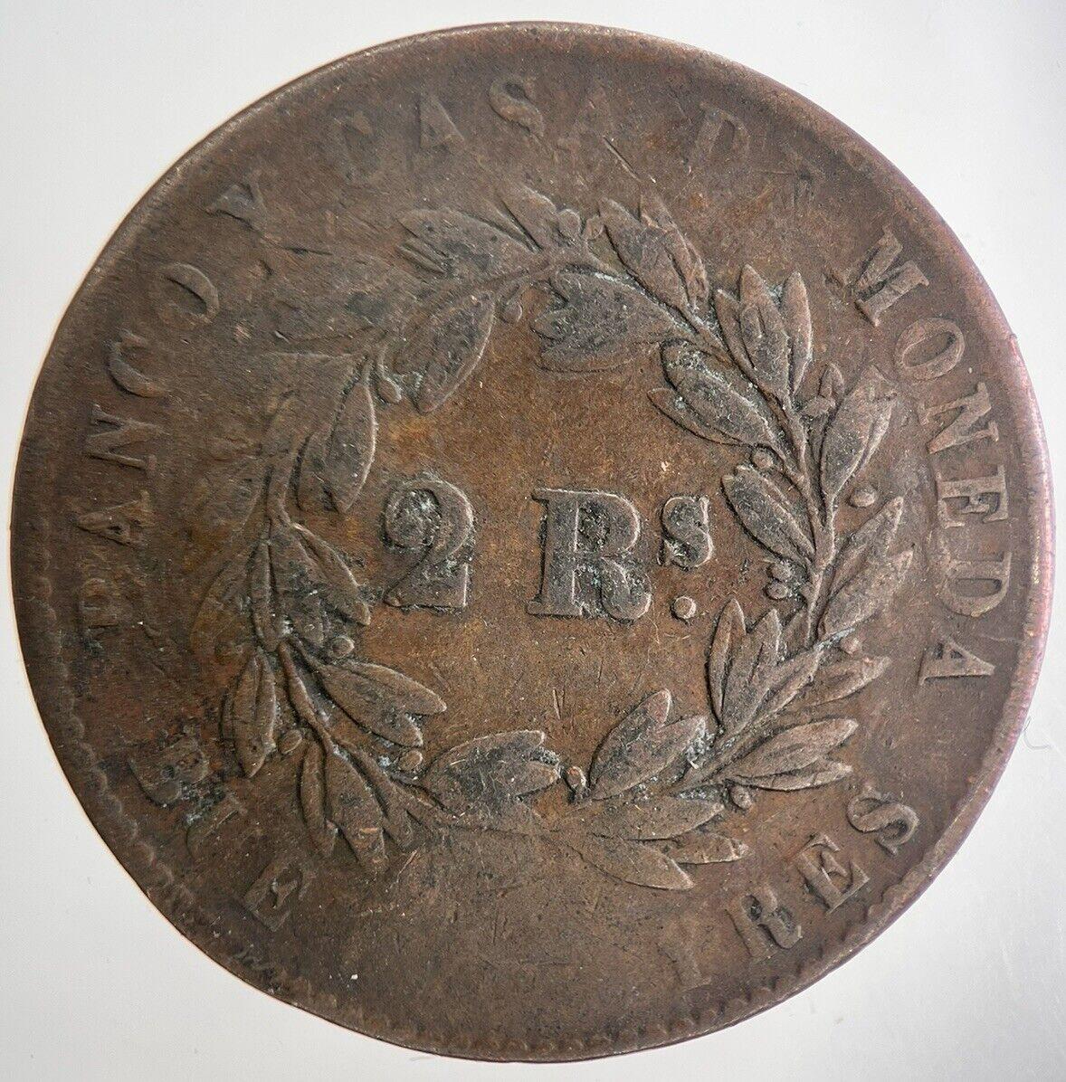 1861 Argentina Dos 2 Reales Cents Coin | Collectable Grade | a7116
