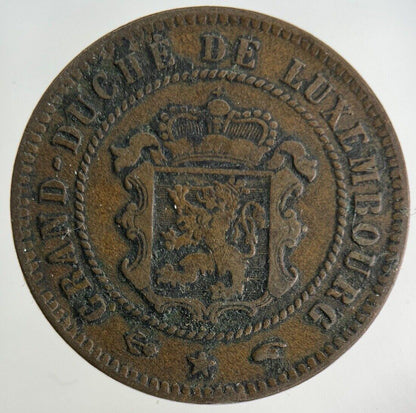 1860 Luxembourg 5 Centimes Coin | Fine Collectable Grade