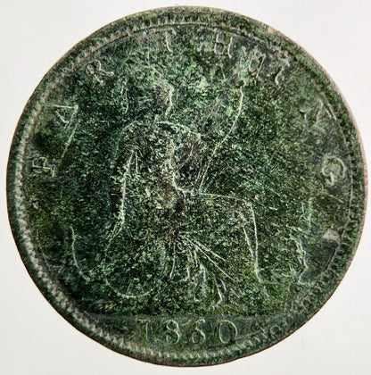 1860 Victoria Farthing Coin | Fine Collectable Grade
