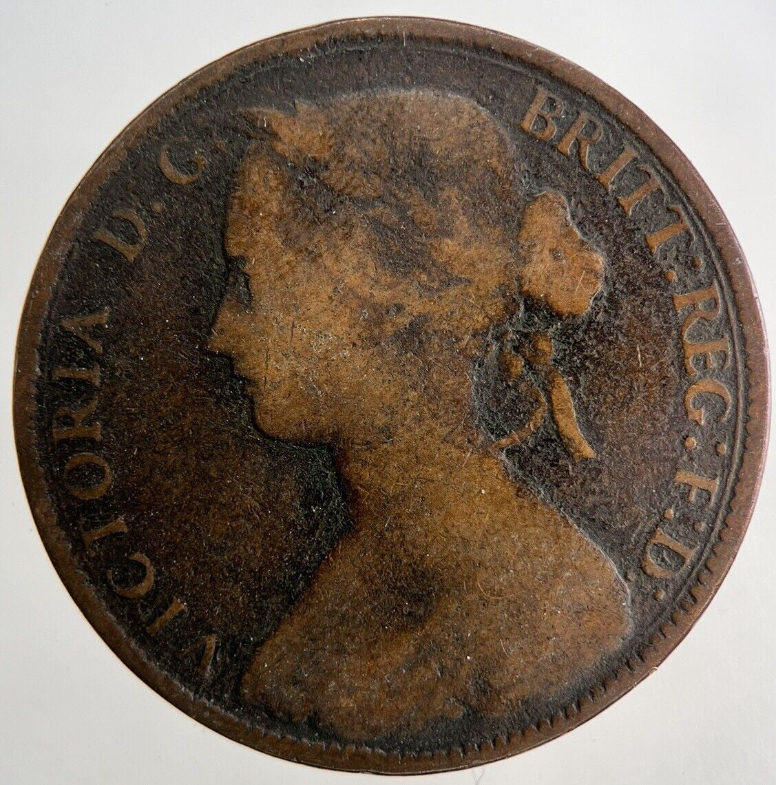 1860 Victoria One Penny Coin | Collectable Grade