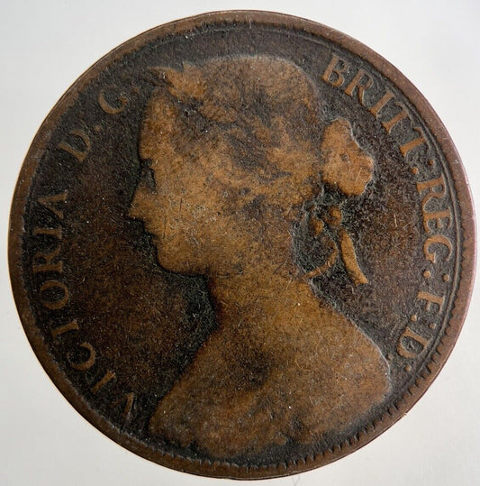 1860 Victoria One Penny Coin | Collectable Grade