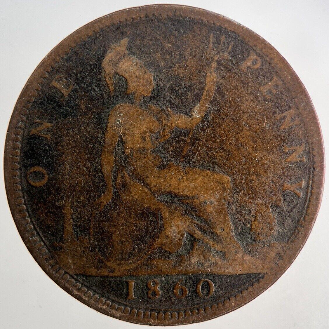 1860 Victoria One Penny Coin | Collectable Grade