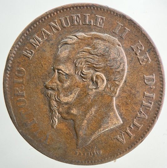 1861 Italy 5 Centesimi Coin | Fine Collectable Grade | a5088