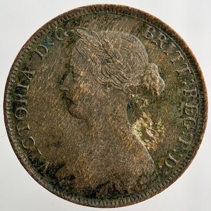 1861 Victoria Half-Penny | British Copper Coin | Collectable Grade | a1087