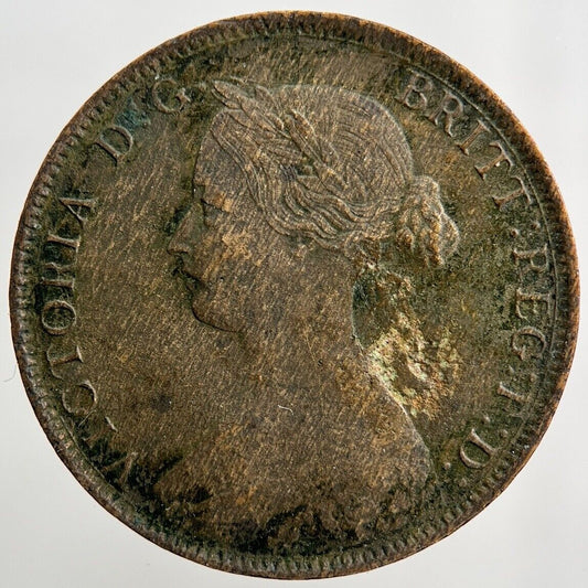1861 Victoria Half-Penny | British Copper Coin | Collectable Grade | a1087