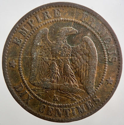 1861 France Dix 10 Centimes Napoleon III Coin | Collectable Grade