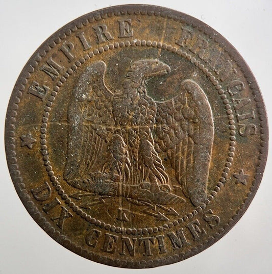 1861 France Dix 10 Centimes Napoleon III Coin | Collectable Grade
