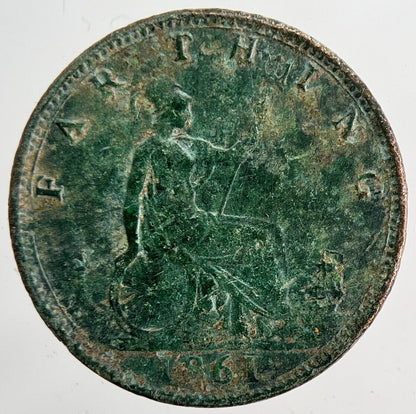 1861 Victoria Farthing Coin | Fine Collectable Grade | a6167