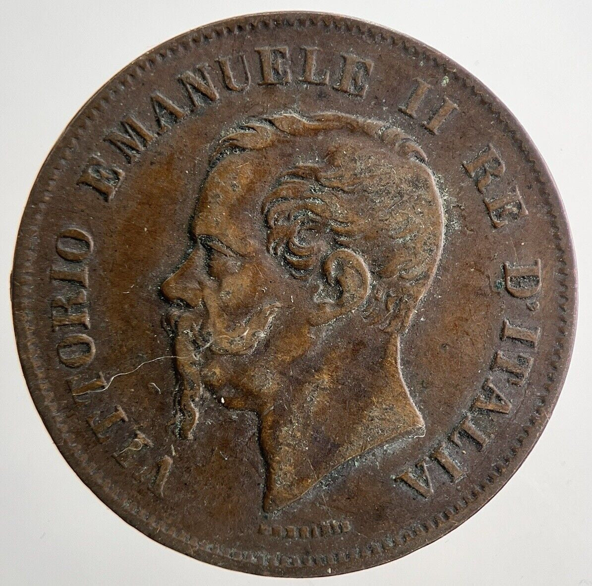 1861 Italy 5 Centesimi Coin | Fine Collectable Grade | a6891