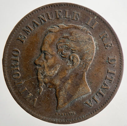 1861 Italy 5 Centesimi Coin | Fine Collectable Grade | a6891