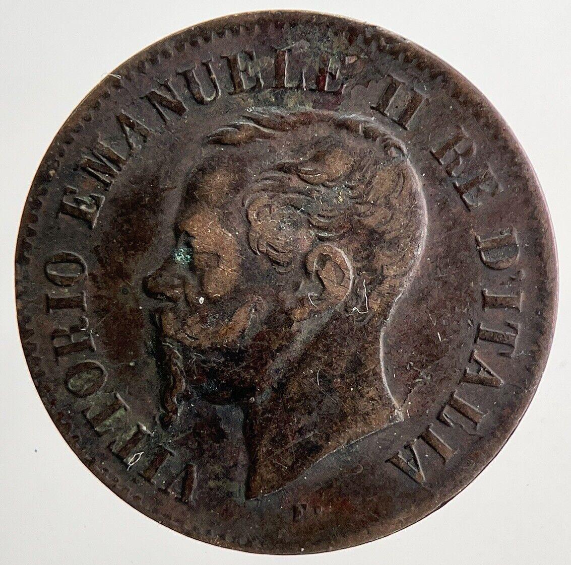1861 Italy 2 Centesimi Coin | Fine Collectable Grade | a8465