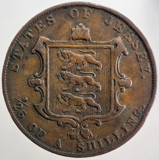 1861 Jersey One Twenty-Sixth 1/26 Shilling Coin | Very High Grade | a5629