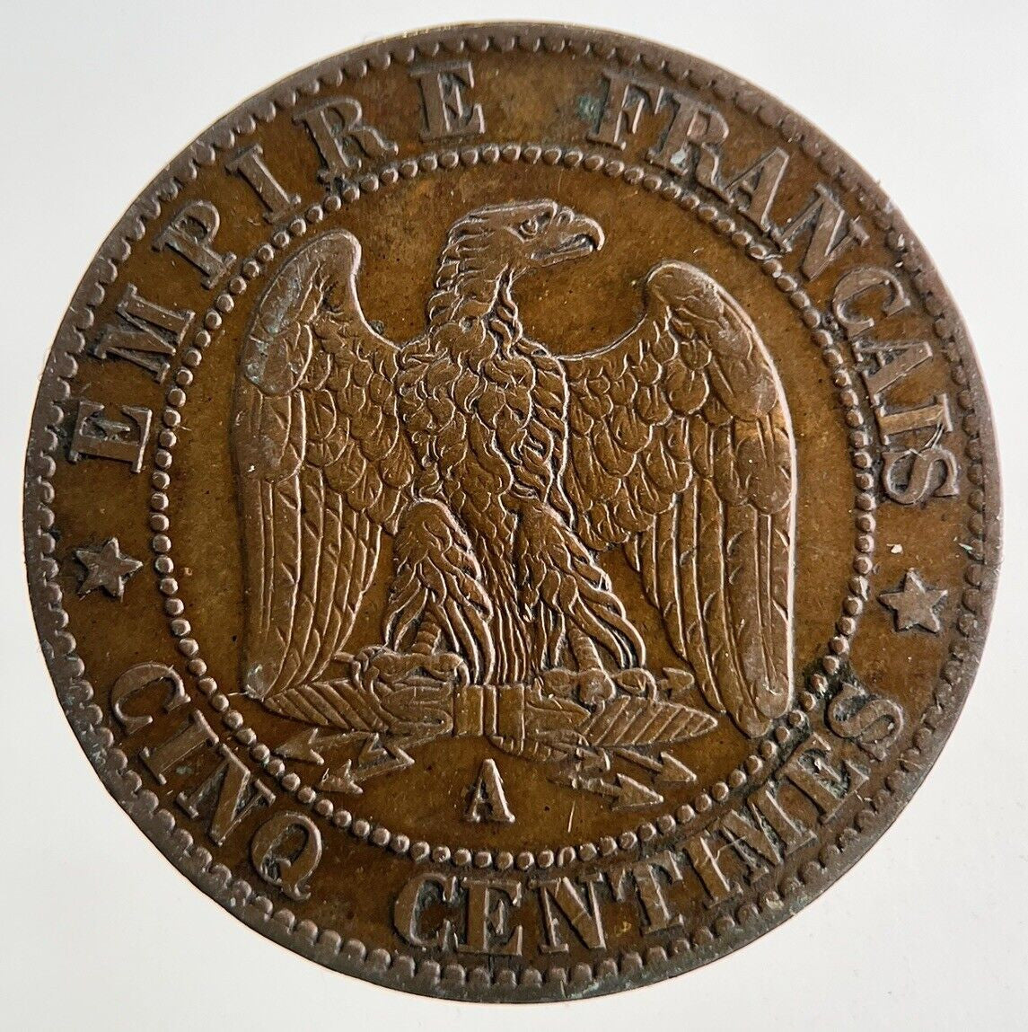 1861 France 5 Centimes Coin | Very High Grade