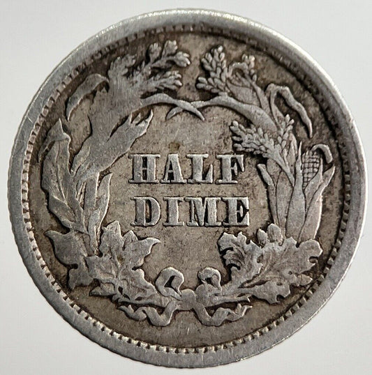 1861 US USA Liberty Seated Half Dime Silver Coin | Very High Grade | a8276