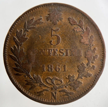 1861 Italy 5 Centesimi Coin | Collectable Grade