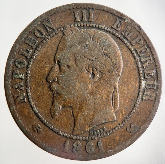 1861 France 10 Centimes Coin | Collectable Grade