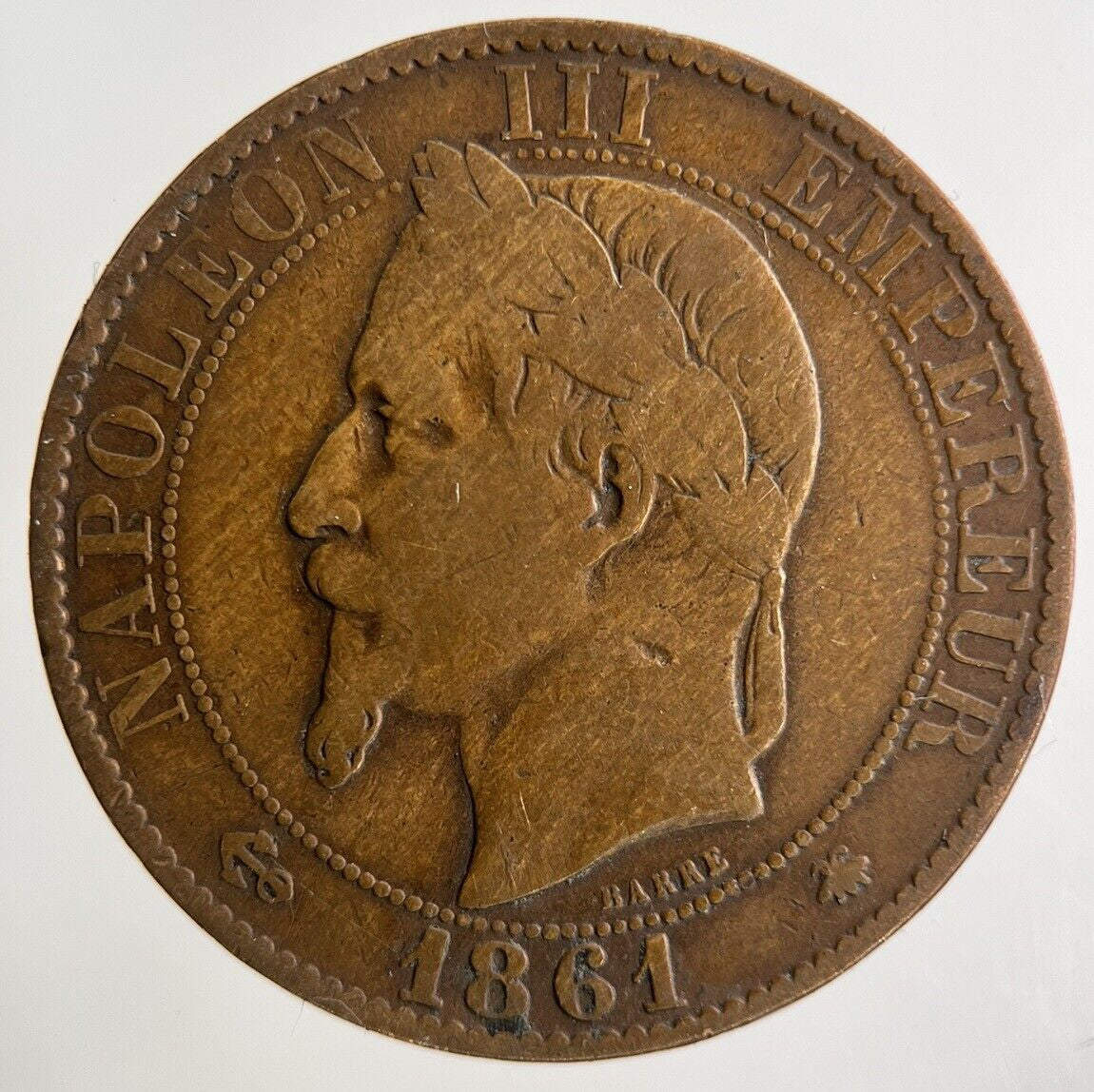 1861 France 5 Centimes Coin | Collectable Grade