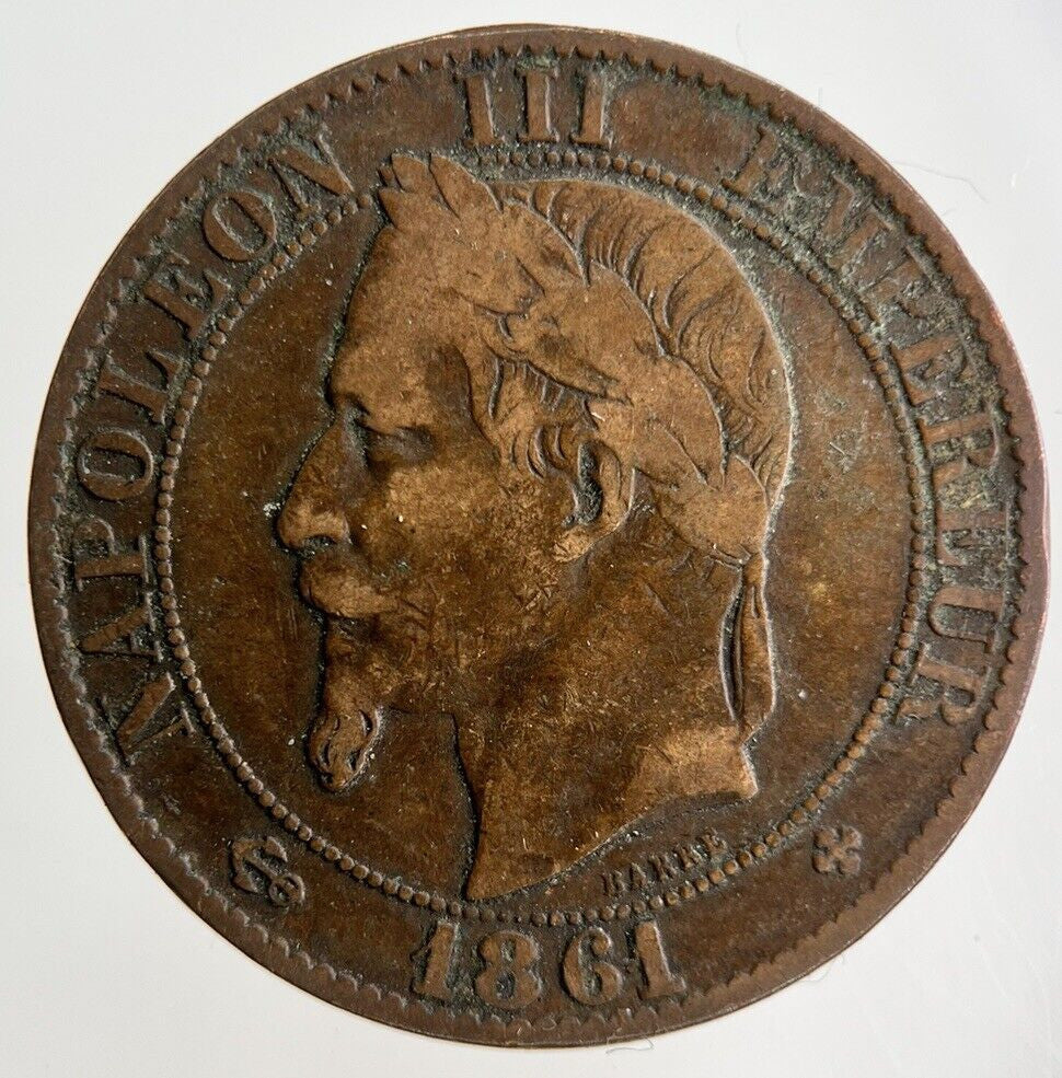 1861 France 5 Centimes Coin | Fine Collectable Grade
