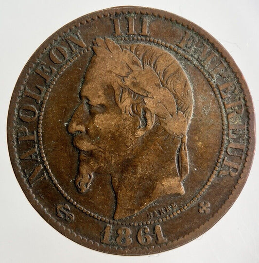 1861 France 5 Centimes Coin | Fine Collectable Grade