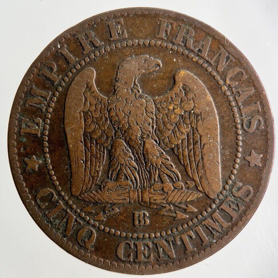 1861 France 5 Centimes Coin | Fine Collectable Grade