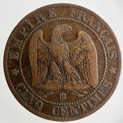 1861 France 5 Centimes Coin | Fine Collectable Grade