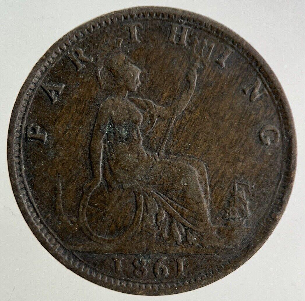 1861 Victoria Farthing Coin | Fine Collectable Grade