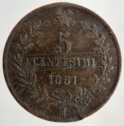 1861 Italy 5 Centesimi Coin | Collectable Grade