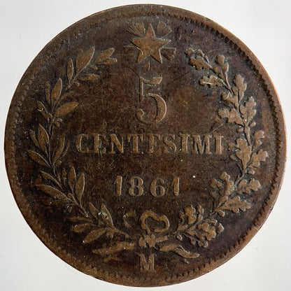 1861 Italy 5 Centesimi Coin | Collectable Grade