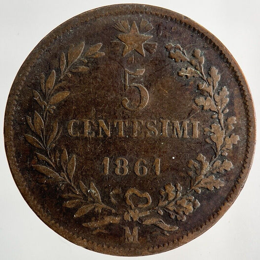 1861 Italy 5 Centesimi Coin | Collectable Grade