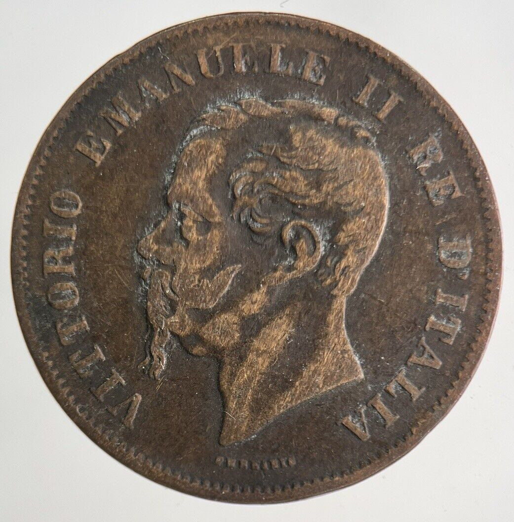 1861 Italy 5 Centesimi Coin | Fine Collectable Grade