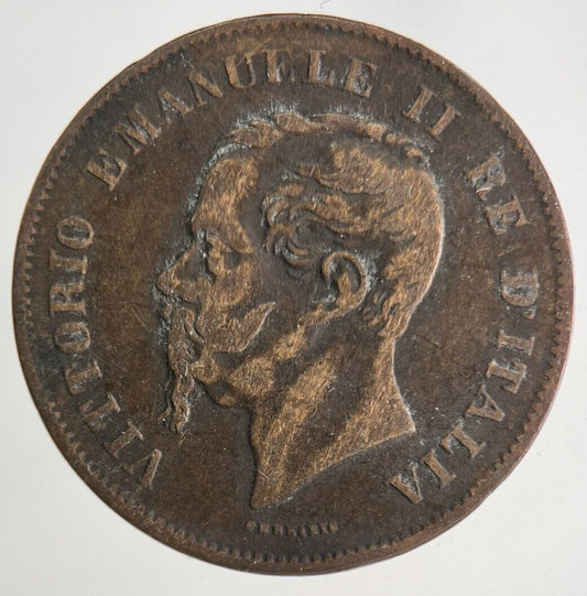 1861 Italy 5 Centesimi Coin | Fine Collectable Grade