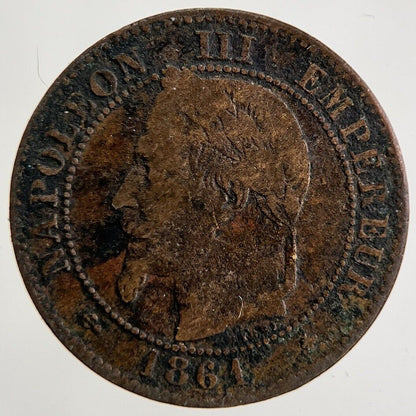 1861 France 2 Centimes Coin | Collectable Grade