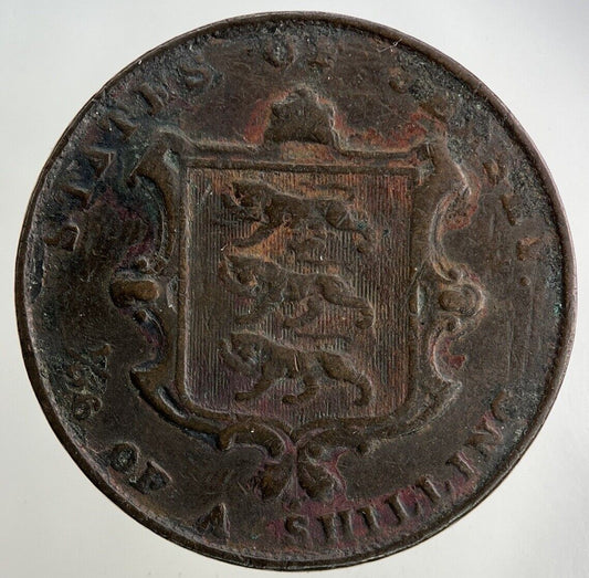 1861 Jersey 1/26 One Twenty Sixth Of A Shilling Coin | Fine Collectable Grade