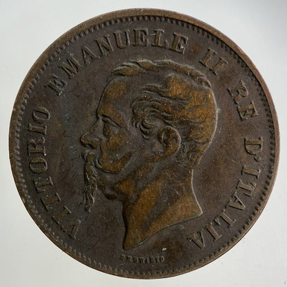 1861 Italy 5 Centesimi Coin | Fine Collectable Grade