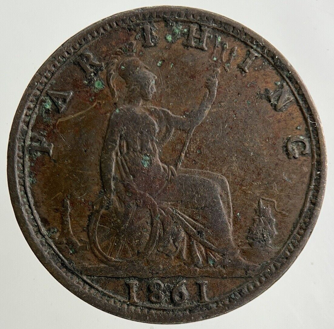 1861 Victoria Farthing Coin | Fine Collectable Grade