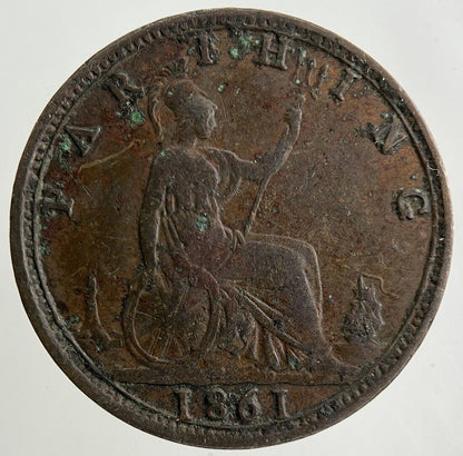 1861 Victoria Farthing Coin | Fine Collectable Grade