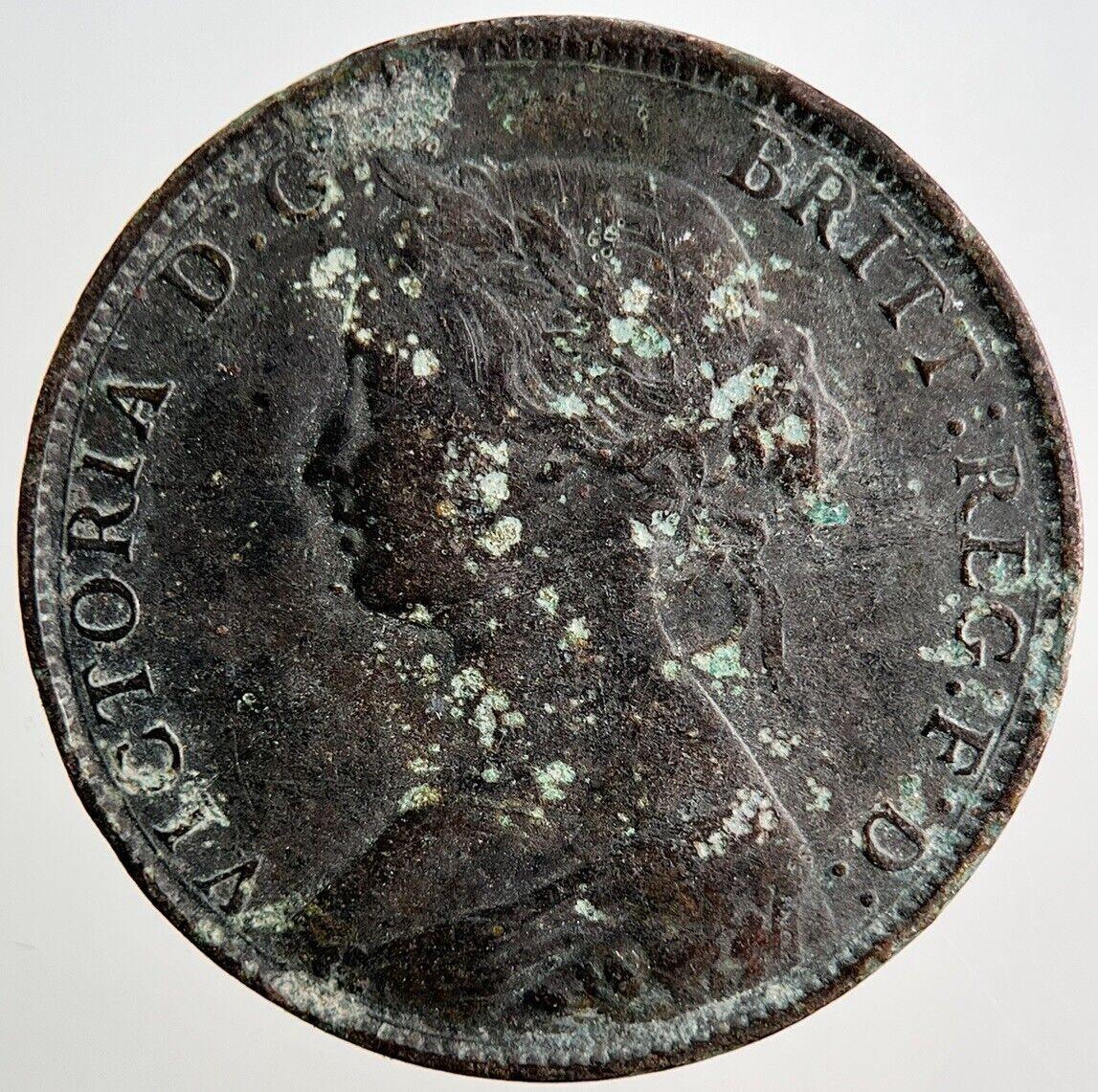 1861 Victoria Half-Penny Coin | Fine Collectable Grade | a3399