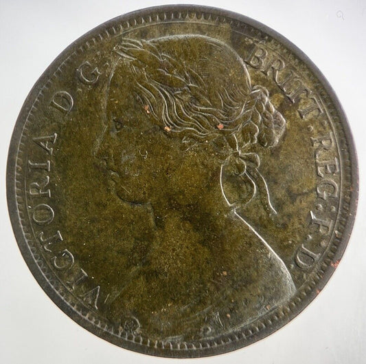 1861 Victoria Half-Penny Coin | Fine Collectable Grade