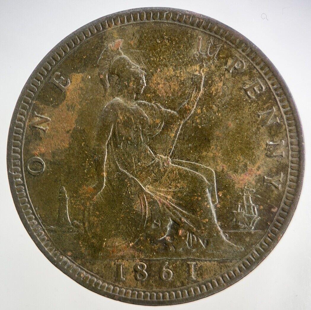 1861 Victoria Half-Penny Coin | Fine Collectable Grade